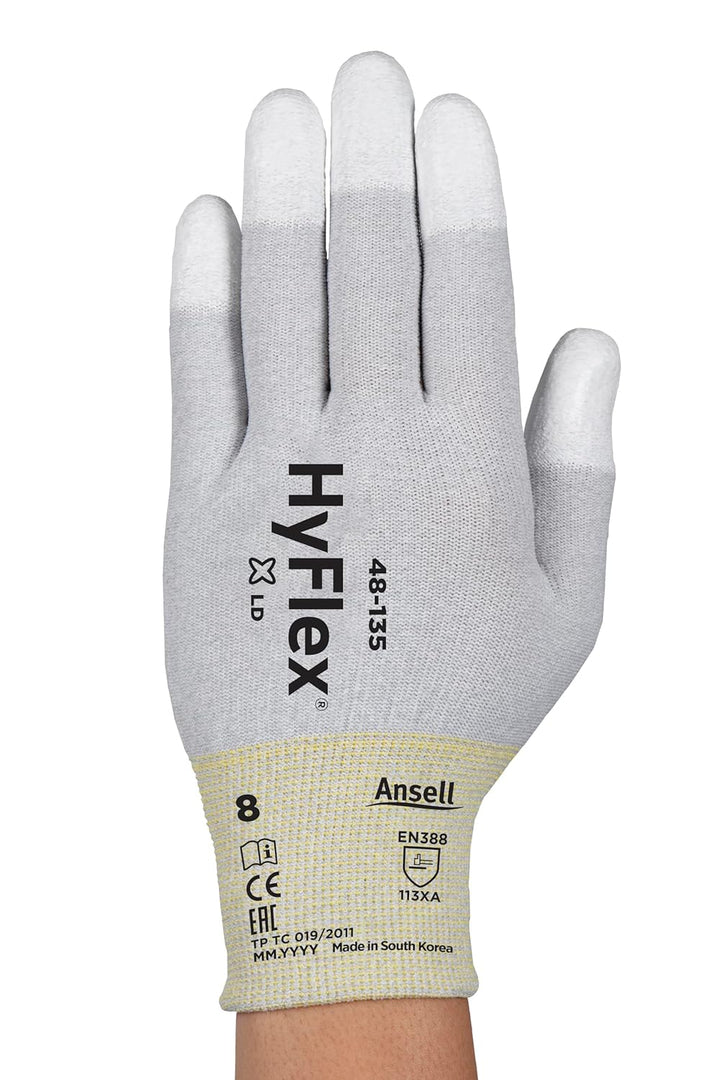Ansell SensiLite 48-135 Spezialzweck-Handschuhe, Mechanikschutz, Weiss, Grösse 6 (12 Paar pro Beutel