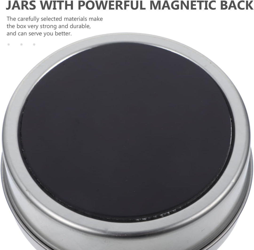 DOITOOL 4 Stück Magnetische Aufbewahrungsbox kann Kühlschrank Behälter für Gewürze Metallbehälter mi