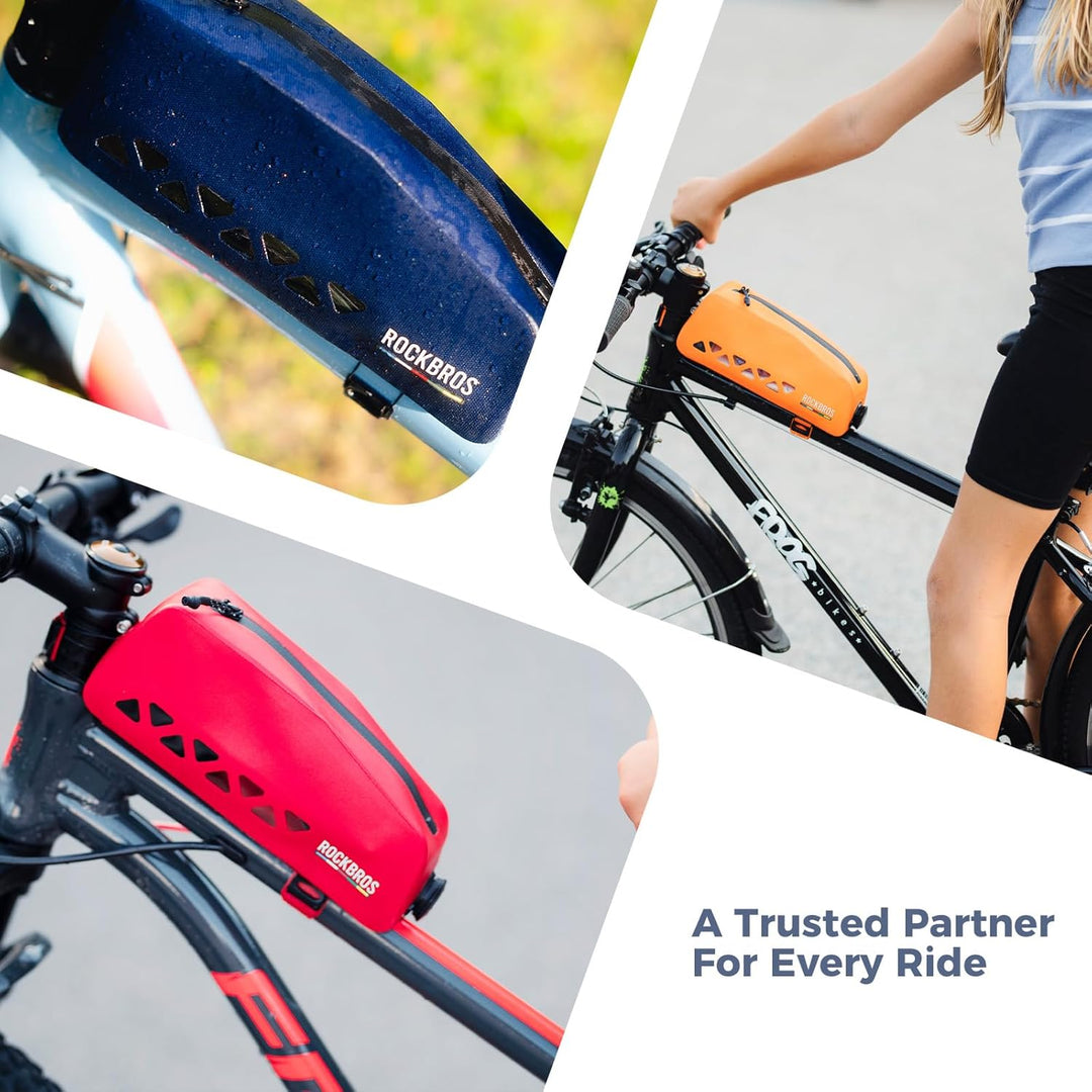 ROCKBROS Road to Sky Fahrrad Rahmentasche 100% Wasserdicht Oberrohrtasche Fahrradtasche für Rennrad