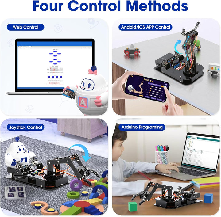 4DOF Roboterarm-Kit für Kinder, kompatibel mit Arduino IDE, Programmierung ESP32 Smart Robot Arm Bui