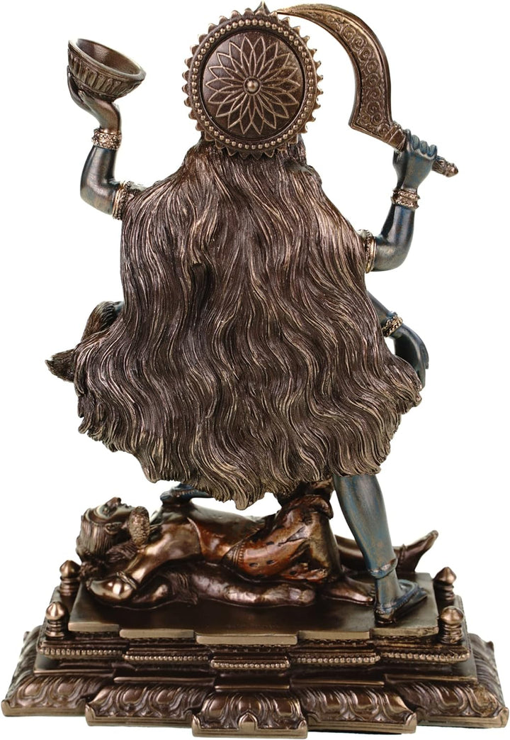 Veronese 708-7535 Figur Kali Indische Göttin des Todes Shiva bronziert Skulptur 20 cm