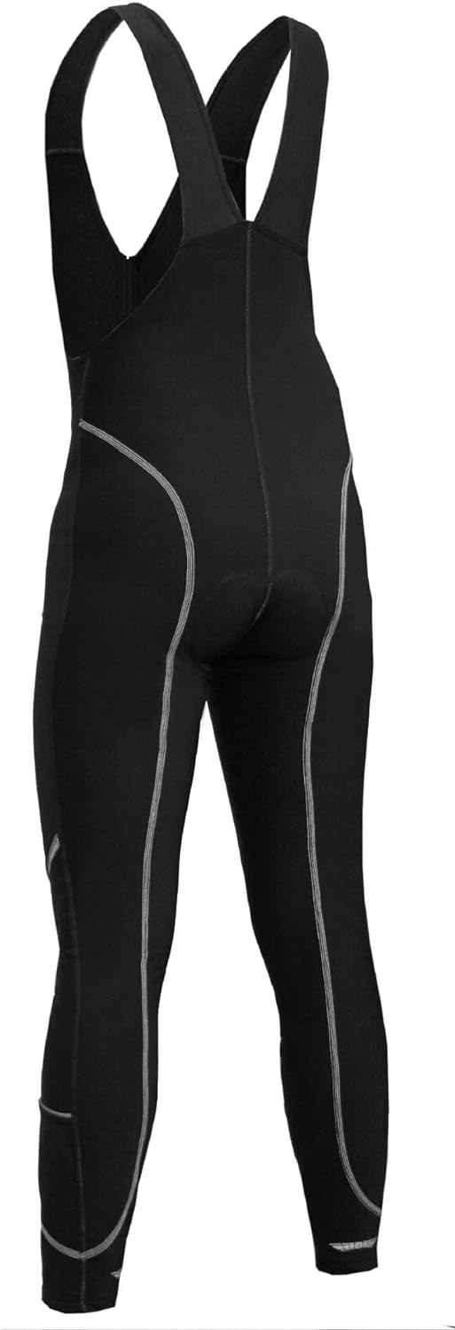 BERKNER Radhose Bikehose Trägerhose lang Model: Joshua (schwarz-grau, XXXL)