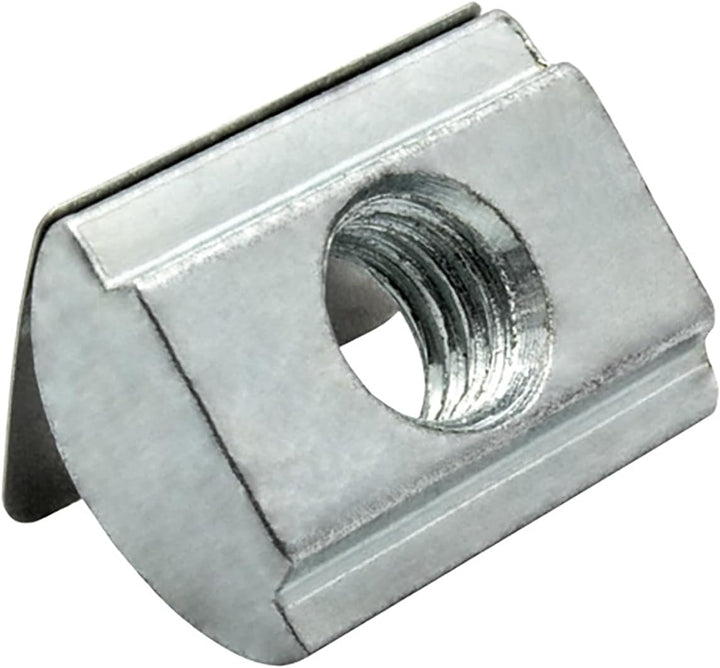 Nutenstein mit Federblech M8 Nut 10 für Aluprofil 45-er 100 Stück, 100 Stück