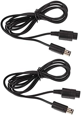 2 Controller Schwarz + Verlängerungskabel für Nintendo Game Cube Controller Schwarz GC Verlängerung