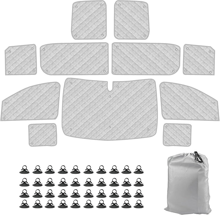 Thermomatte Fahrerhaus Innen Kompatibel mit Citroen Dispatch 2006-2016, 11PCS LWB Faltbare Isolierte