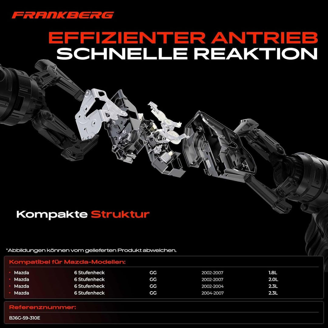 Frankberg 1x Türschloss Stellmotor Vorne Links Kompatibel mit 6 Hatchback GG 2002-2007 6 Station Wag
