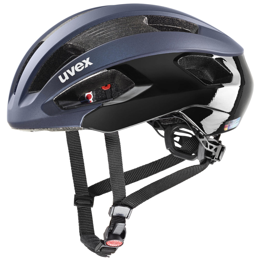 Uvex Rise CC Rennrad Fahrrad Helm matt blau/schwarz 2024 52-56 cm, 52-56 cm