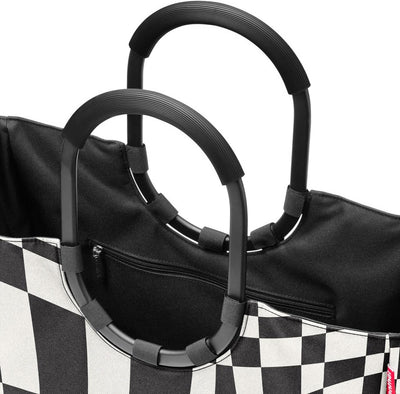 reisenthel loopshopper L frame op-art - Stabile Tasche mit praktischen Fächern aus recycelten PET-Fl