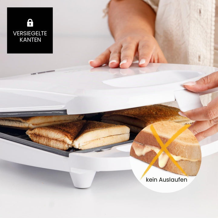 Taurus – Sandwichmaker MySandwich Family, 1200W, 4 Sandwiches, Plattengrösse 26 x 22cm, automatische
