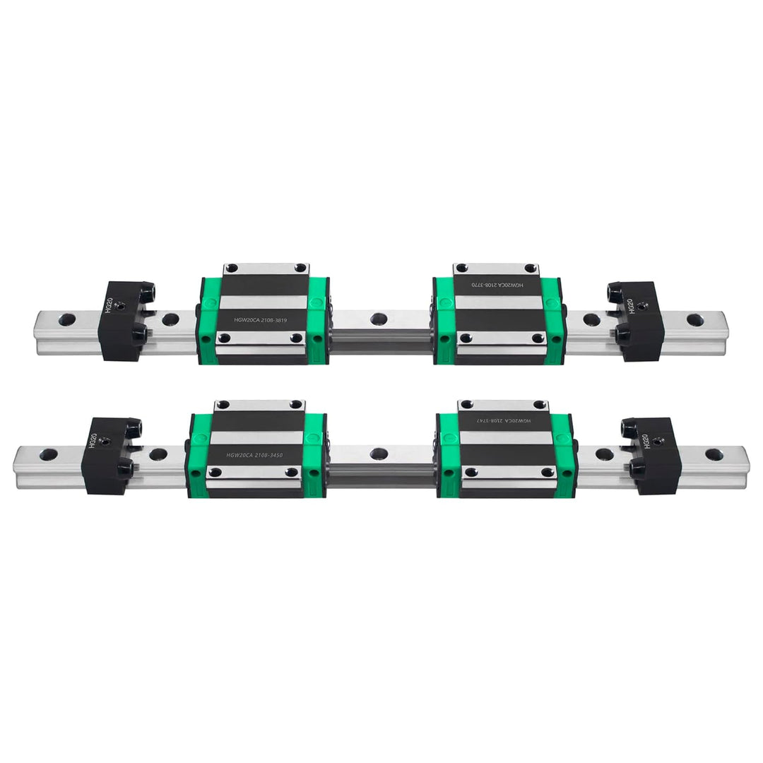 CNCMANS HGR20 Linearführung Set 2 Stücke HGR20-800mm Linearschienen mit 4 Stücke HGW20CC Gleitblock