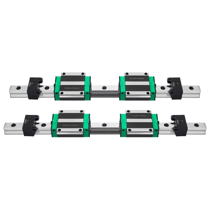 CNCMANS HGR20 Linearführung Set 2 Stücke HGR20-800mm Linearschienen mit 4 Stücke HGW20CC Gleitblock