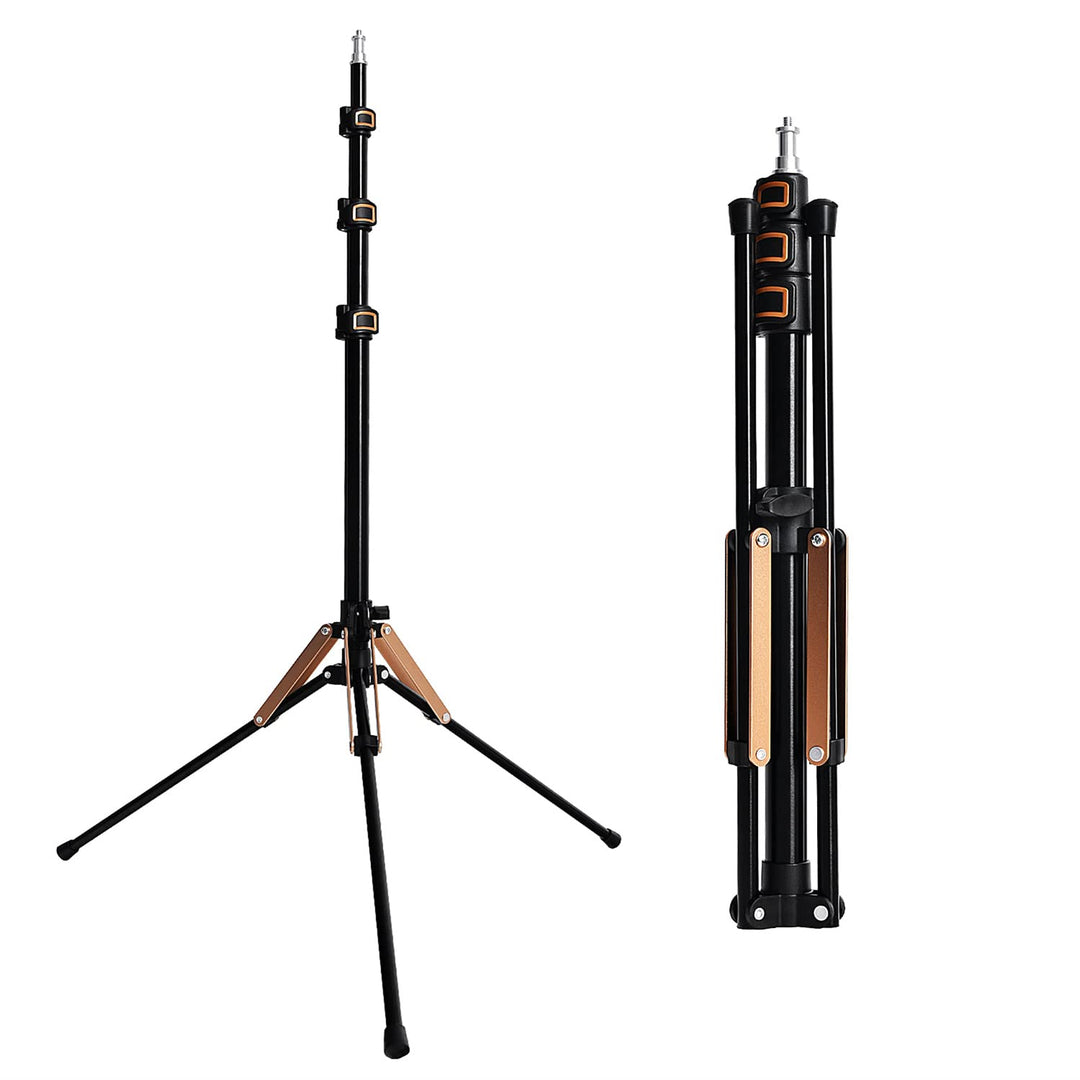 FOSOTO Lampenstativ 192cm faltbar Lichtständer Lichtstativ aus Aluminium Kompaktes Leichtes Lichtsta