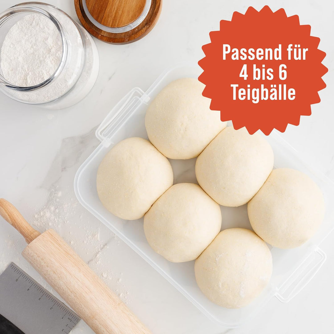 Chef Pomodoro Pizzaballenbox – Pizza Box – Pizzaballenbox mit Deckel – Pizzabox – Pizzateigbehälter