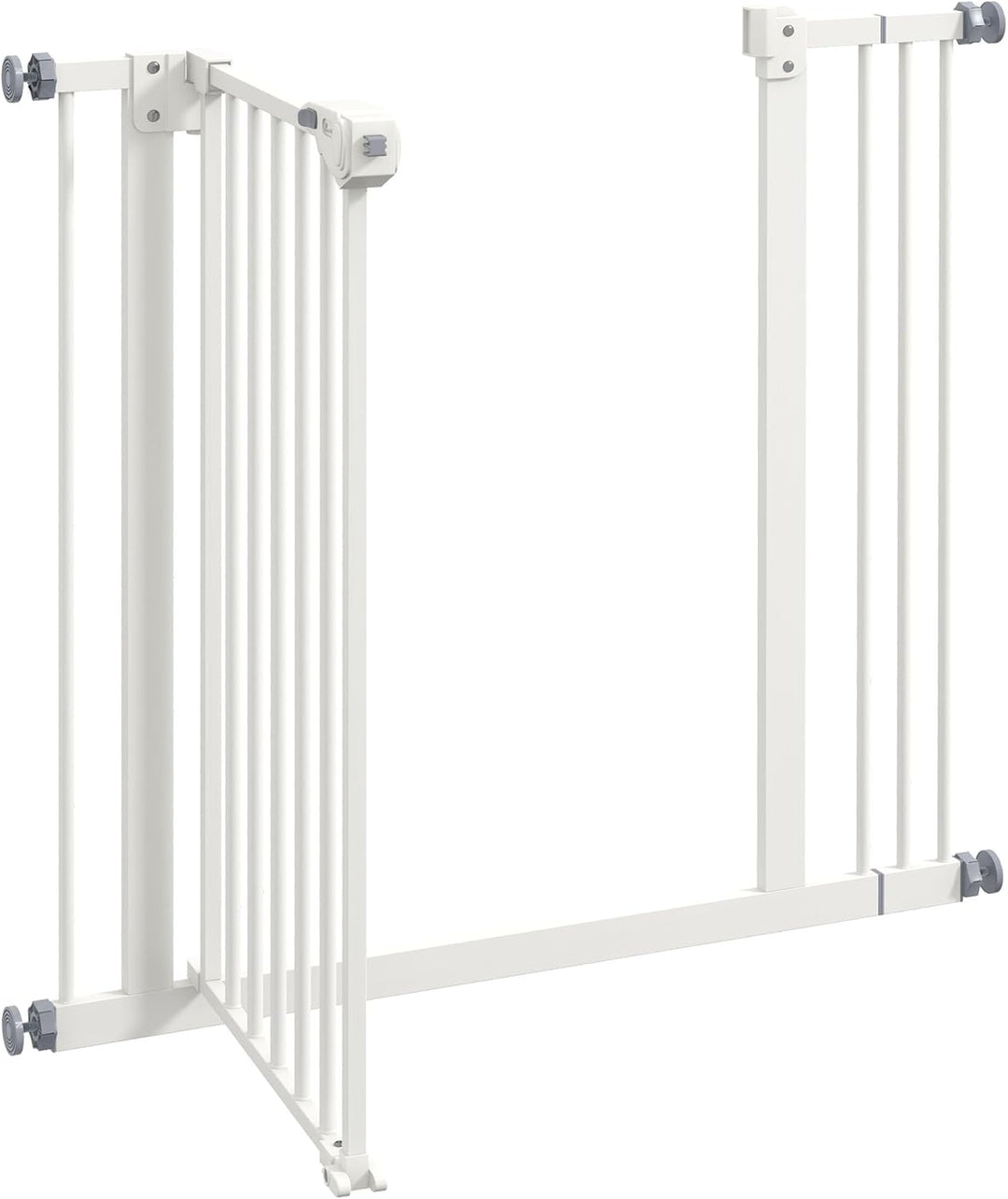 PawHut Türschutzgitter Treppenschutzgitter mit 7 cm Verlängerung Türgitter ohne Bohren mit Auto-Clos