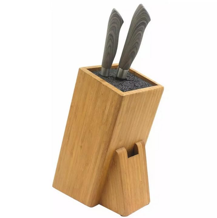 Messerblock 10,5cm x10,5cm x 25cm, ohne Messer|universal Messerhalter für alle Küchenmesser, herausn