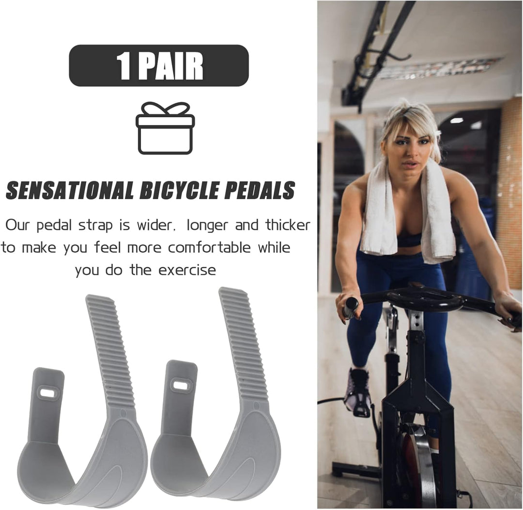 1paar Verstellbare Fahrradpedalriemen Aus Strapazierfähigem Material Für Heimtrainer Universelle Fus