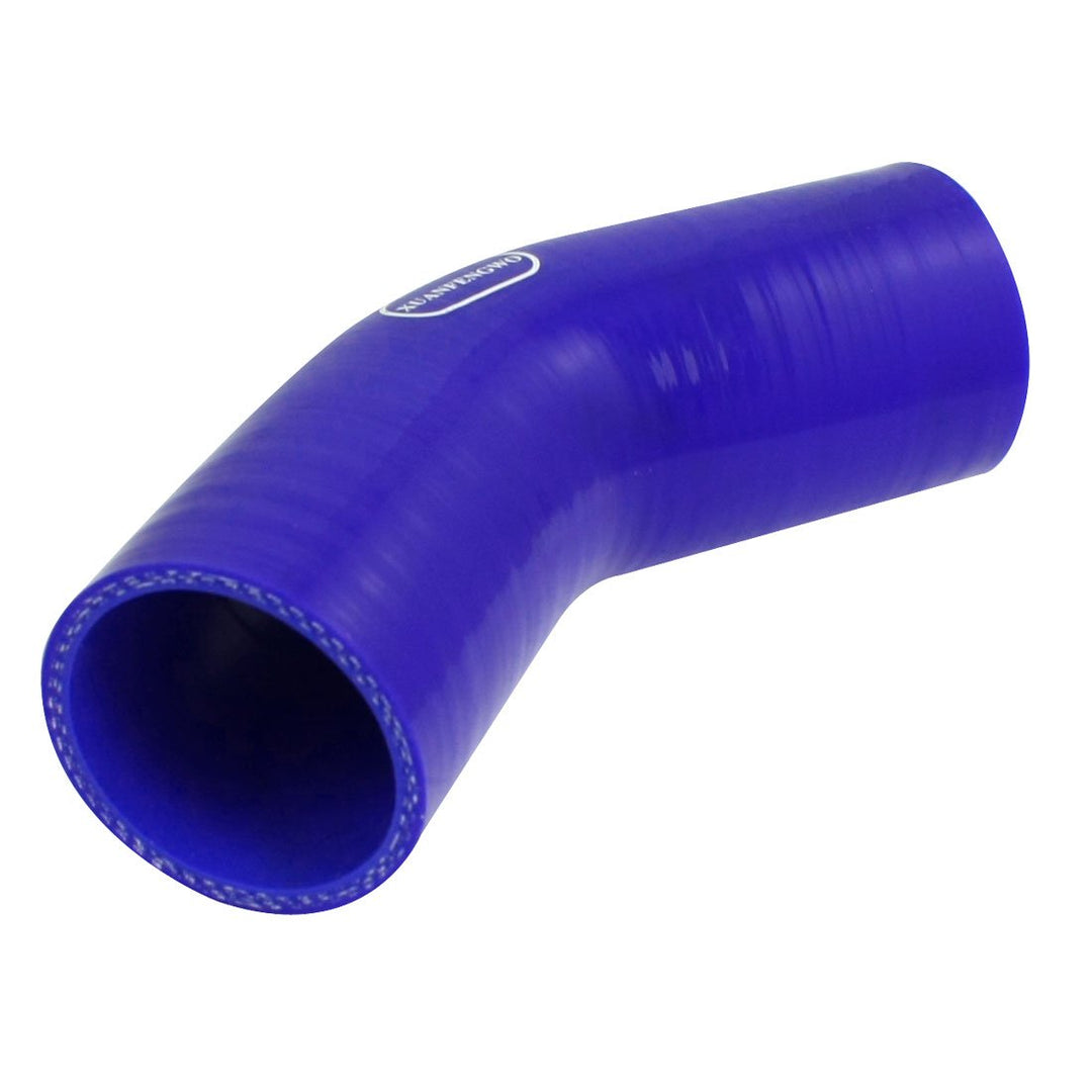 sourcing map Silikon-Ladeluftkühler Silikonschlauch Kupplungsschlauch 45°Bogen Ø51mm Blau Universal