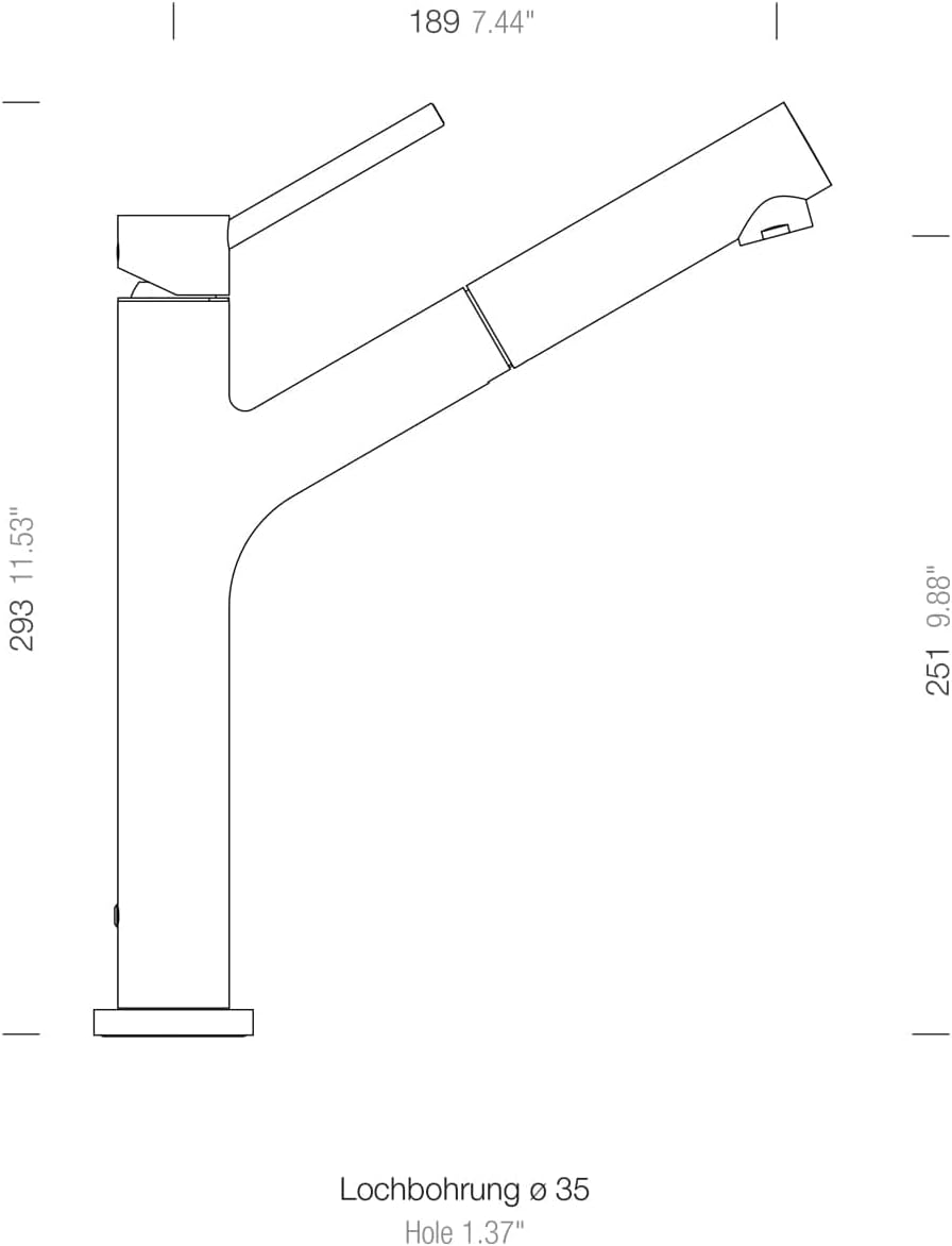 Schock 510120MAG Küchenarmatur DION Magma – Schwarze Hochdruck Armatur mit ausziehbarer Schlauchbrau