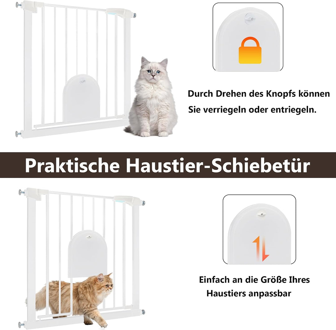 YRHome Türschutzgitter ohne Bohren Treppengitter Treppenschutzgitter für Kinder Baby Türgitter mit S
