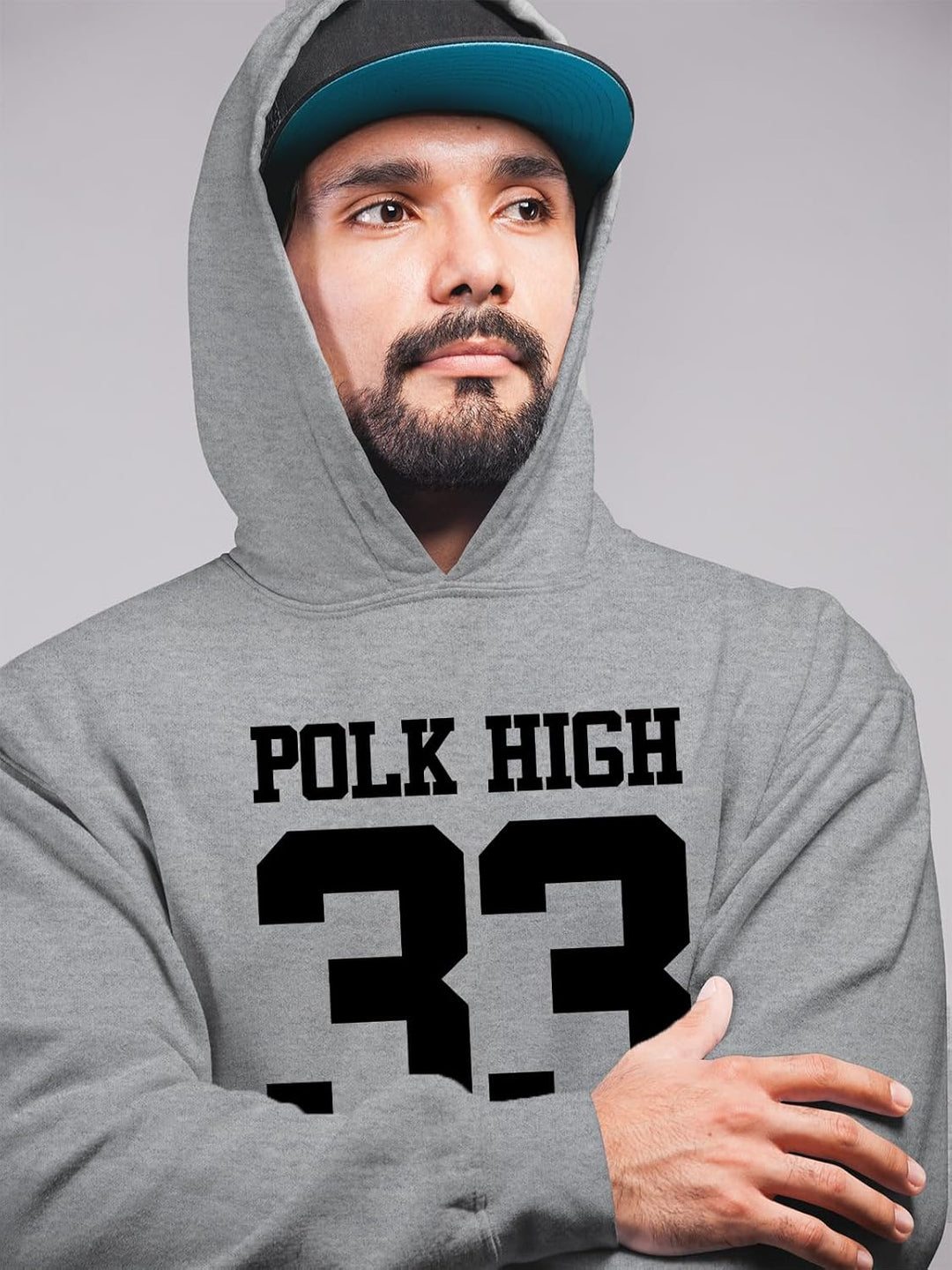 OM3® POLK-HIGH-33 Hoodie | Herren | Al Bundy Kult TV Serie High School American Football | Kapuzen-P