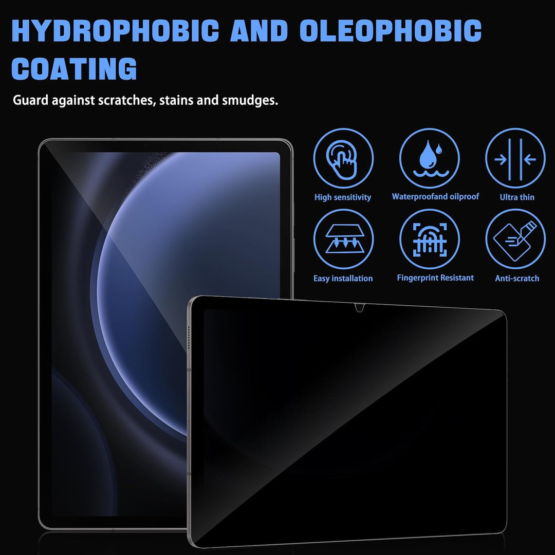 360-Grad Privacy Schutzfolie für Samsung Galaxy Tab S9 FE 5G 10.9 Zoll (2023) Sichtschutz, Anti-Krat