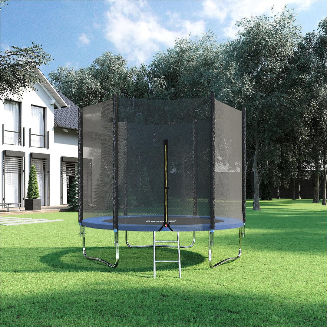 SONGMICS Trampolin Sicherheitsnetz Ø 244 305 366 cm, Ersatznetz, rundes Schutznetz für Gartentrampol