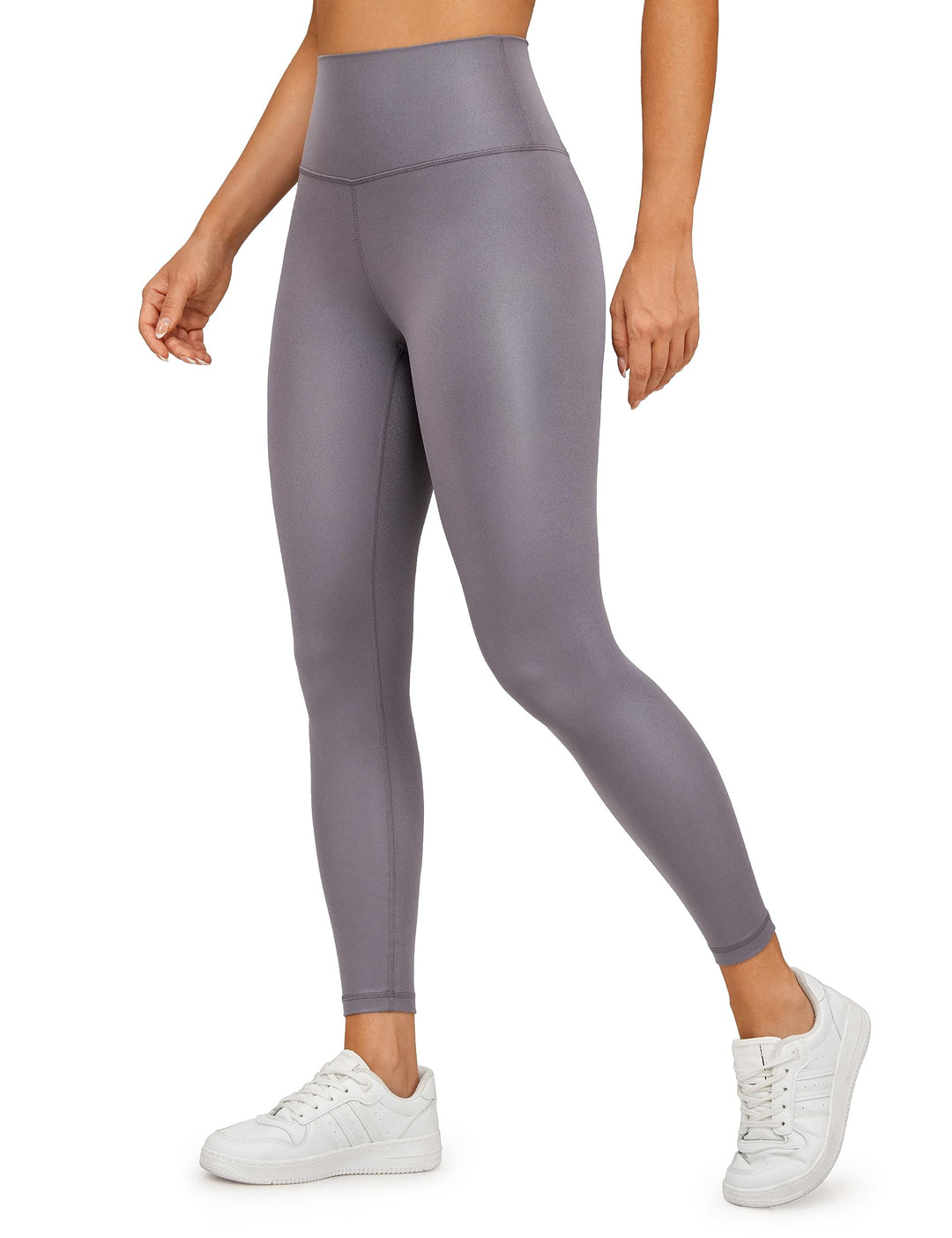 CRZ YOGA Butterluxe Damen Faux Leder Leggings High Waist Lederoptik Sporthose Kunstleder Stretch Wor