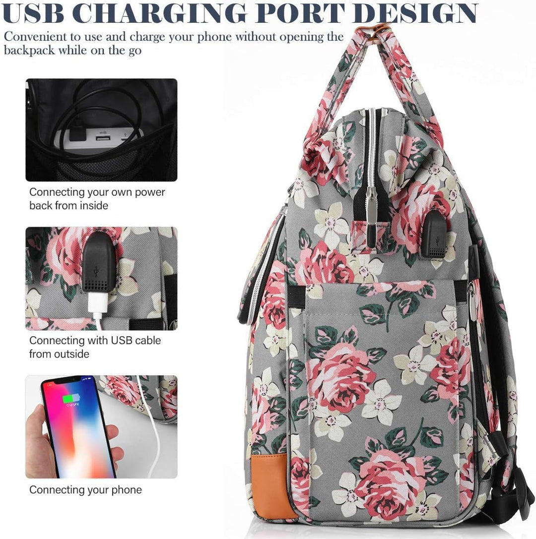 Rucksack Damen, Schulrucksack Mädchen Teenager15.6 Zoll Laptoprucksack mit Anti-Diebstahl, Arbeitsru