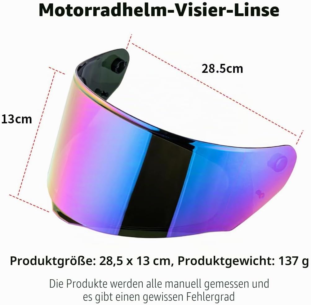 Helmvisier für LS2 FF328/FF353/FF800,Motorradhelm Visier,Motorrad Windschutz Helm Objektiv Visier Vo