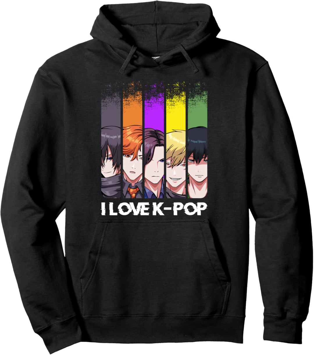 I Love K-Pop Koreanische Boyband Idol Musik Pop Serie Pullover Hoodie