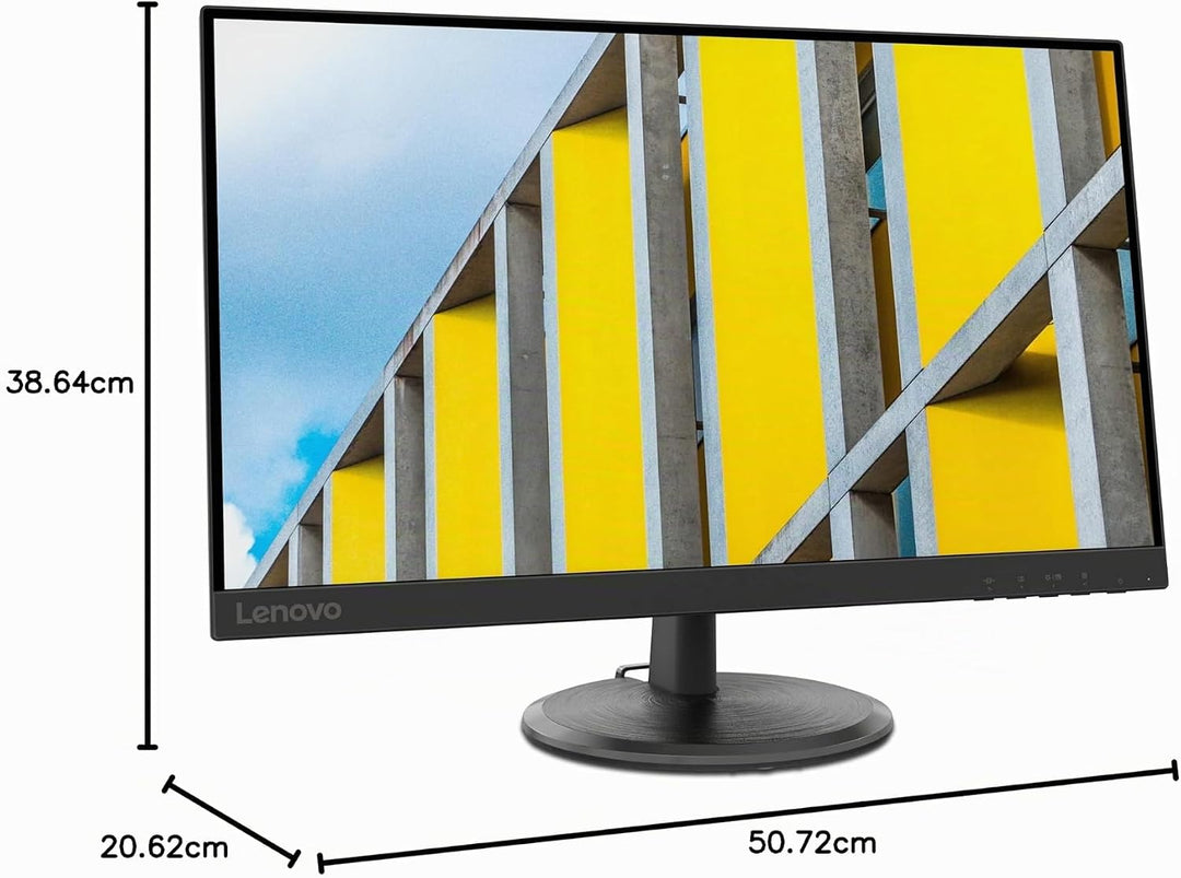 Lenovo D24-27 60,45 cm (23,8 Zoll, 1920x1080, Full HD, 75Hz, WideView, entspiegelt) Monitor (VGA, HD