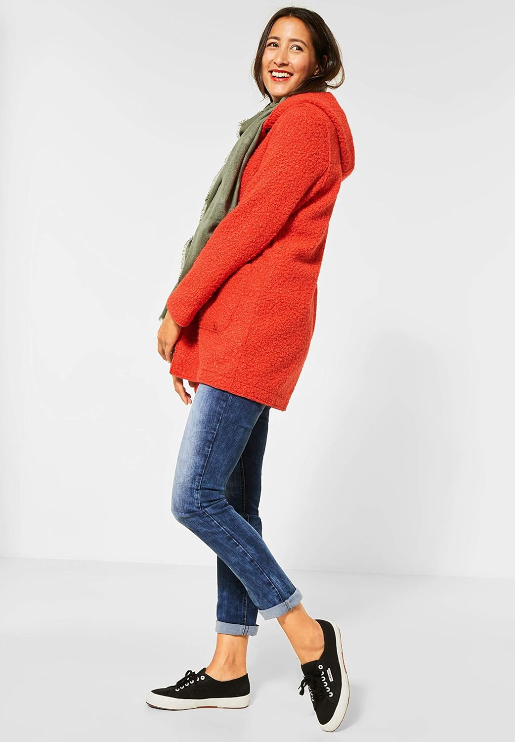 STREET ONE Damen Mantel 38 Power Red, 38 Power Red
