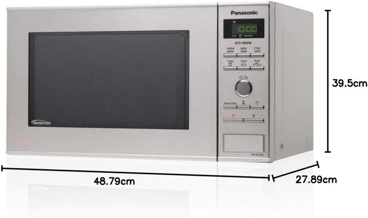 Panasonic NN-SD27HSGTG Inverter Mikrowelle (1000 Watt, Solo Mikrowelle, 23 Liter) edelstahl, ohne Da