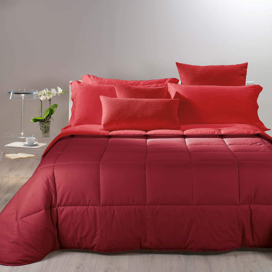 Caleffi Bicolor steppdecke, Baumwolle, Bordeaux, Einzelbett Einzelbett Bordeaux, Einzelbett Bordeaux