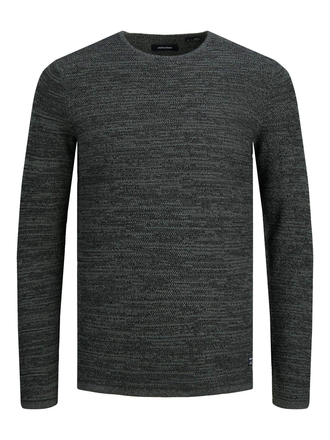 JACK & JONES Herren Jjtheo Knit Crew Neck Strickpullover S Black/Detail:twisted With Sedona Sage, S