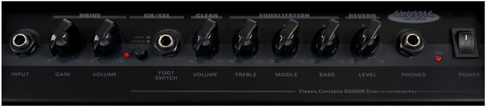 Classic Cantabile SG200R Gitarrencombo - Verstärker mit 20 Watt (RMS) - 8" Speaker - 2 Kanäle (Clean
