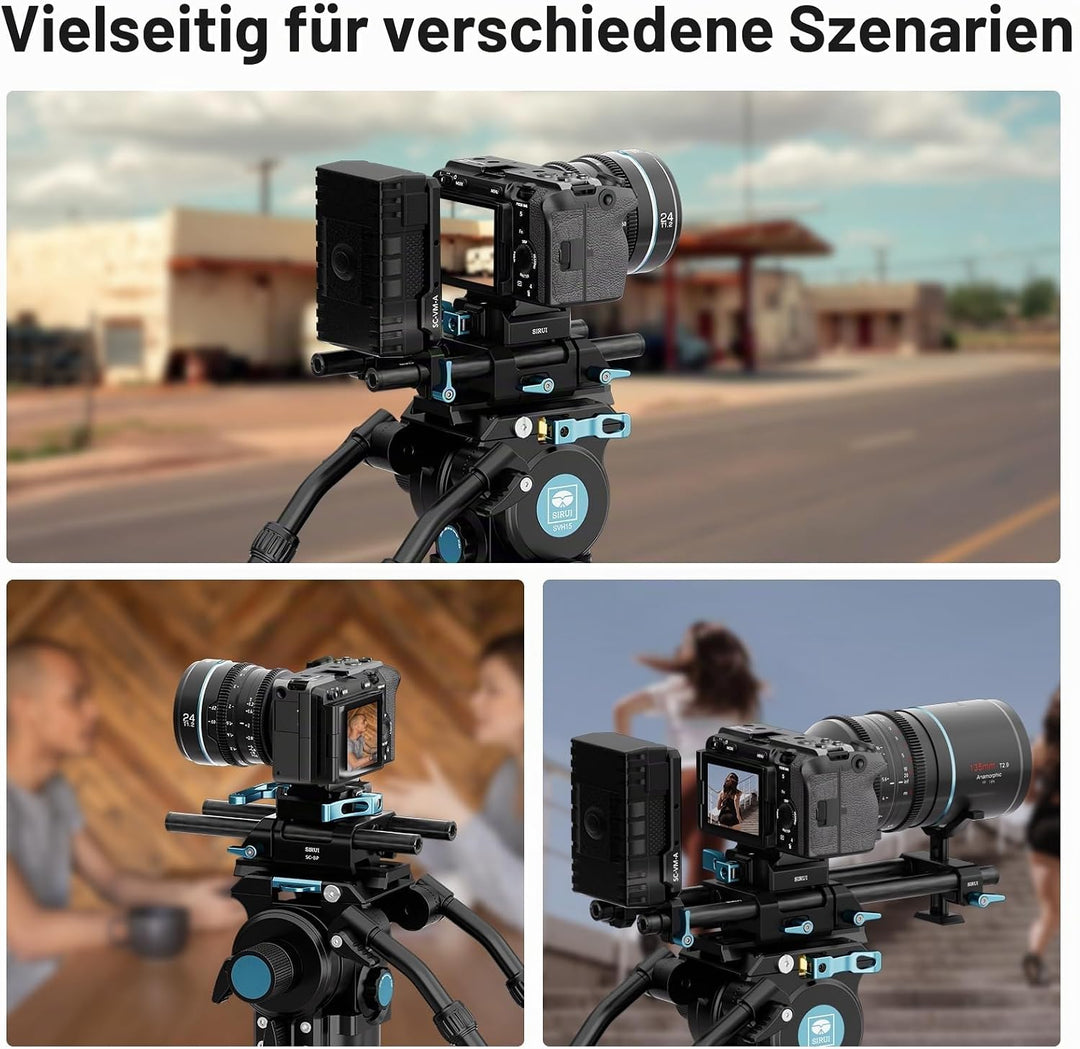 SIRUI 15mm Rod Kohlefaser Stange, universelle 20cm Kameraschienenstangen für 15mm Stangenschienen-St