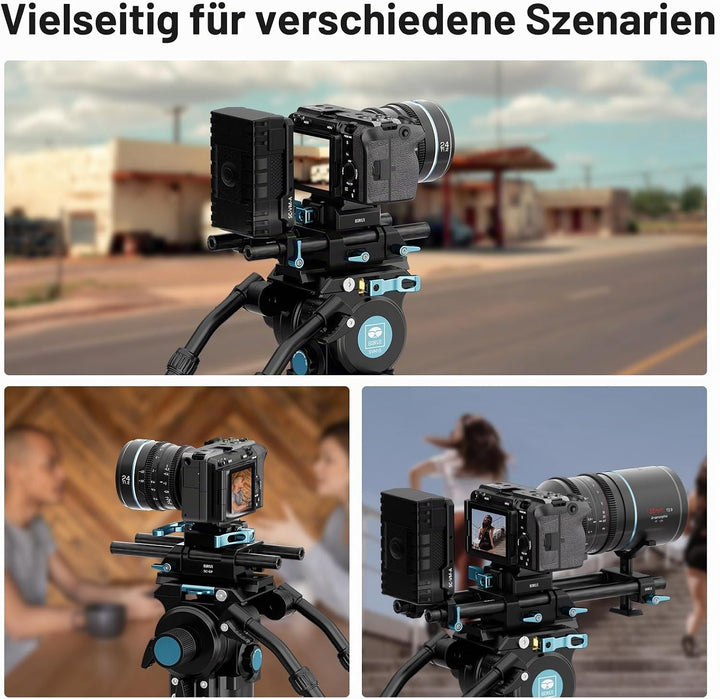 SIRUI 15mm Rod Kohlefaser Stange, universelle 20cm Kameraschienenstangen für 15mm Stangenschienen-St