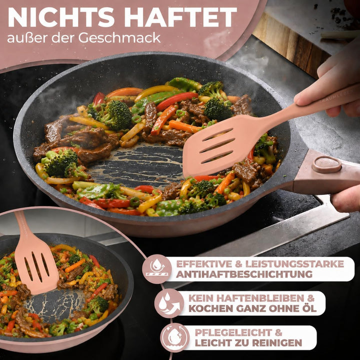 NEU Bratpfanne 24 cm mit abnehmbarem Griff, Antihaftbeschichtung, PFOA frei, für Induktion geeignet