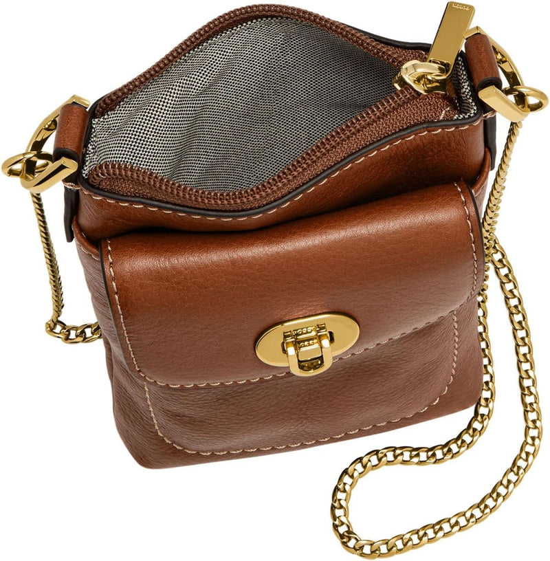 Fossil Damen Harper Umhängetasche, 10.8 L x 2.5 W x 17.1 cm H Brown, Brown