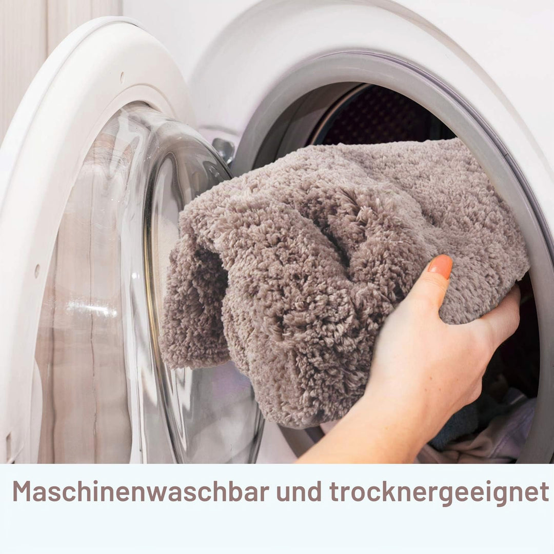 FCSDETAIL rutschfeste, Hochflor Badteppiche 70X120 cm, Maschinenwaschbare Badematte, Badvorleger mit