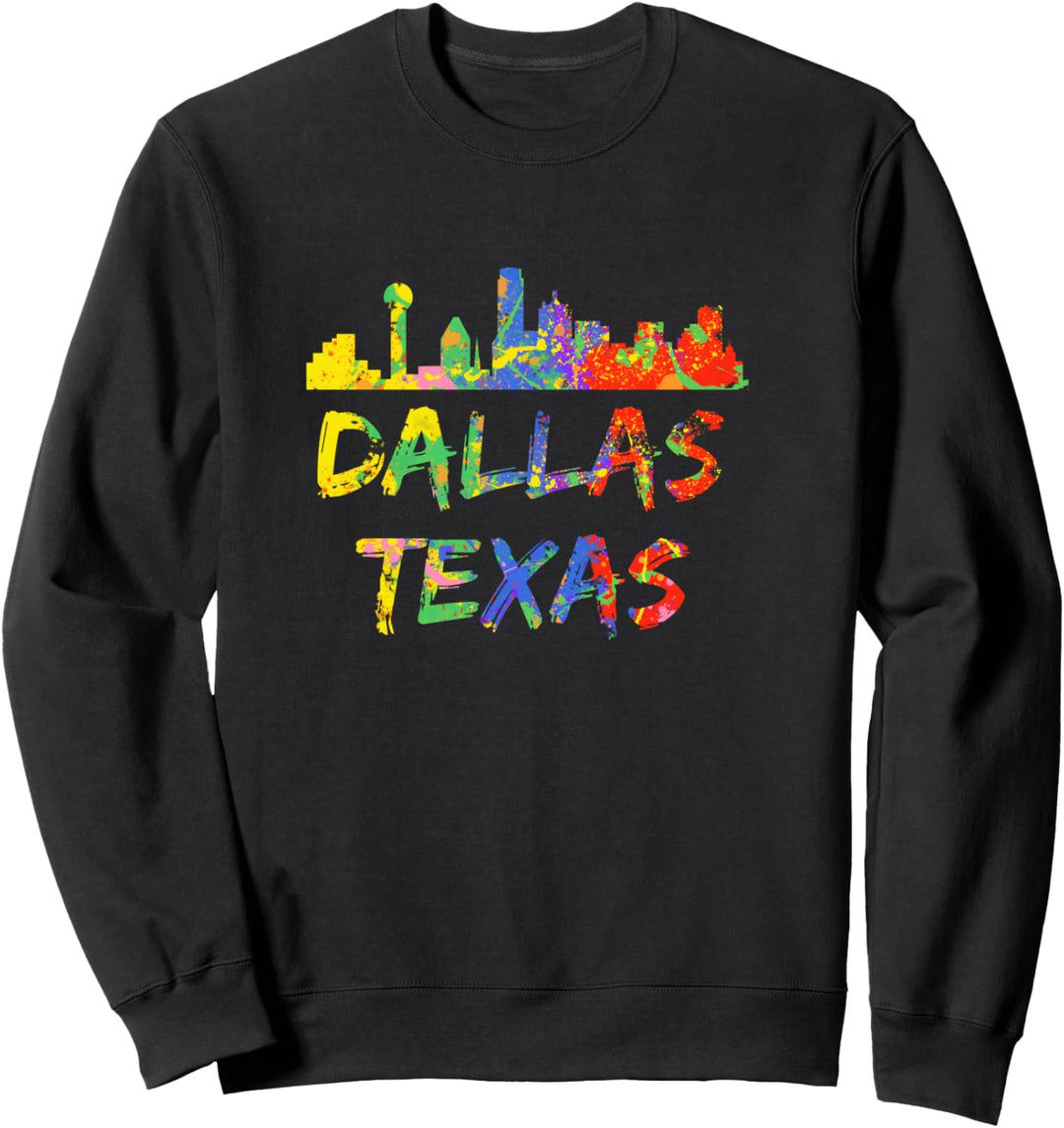 Dallas City Skyline Silhouette State Pride Gift Dallas Texas Sweatshirt
