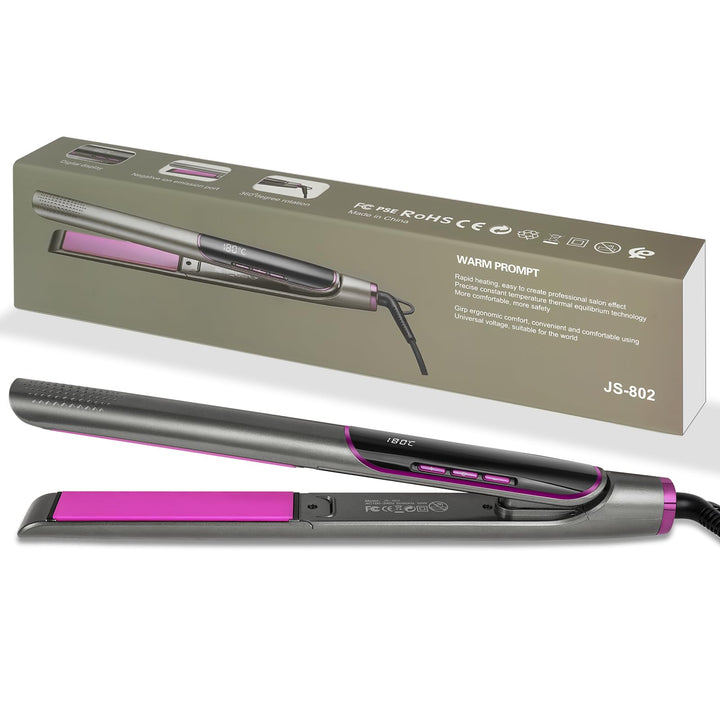 LOPHE Glätteisen, 2 in 1 Haarglätter Locken und Glätten, Glatteiseisen Hair Straightener, Anti-Frizz