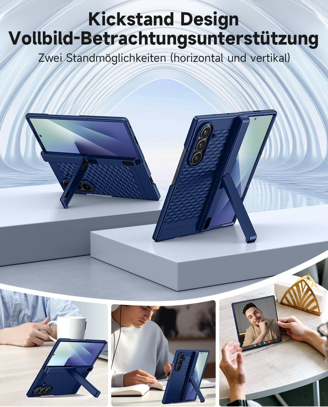 seacosmo für Samsung Galaxy Z Fold 7 Hülle mit MagSafe & Scharnierschutz & Ständer & Displayschutzfo