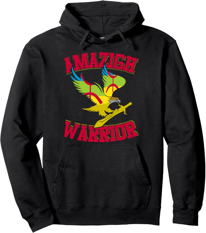 Amazigh Warrior Kabyle Berber Amazigh Flag Pullover Hoodie