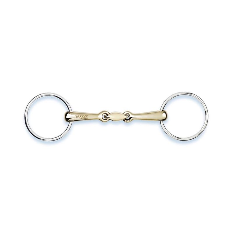Stübben Gebiss 2224 Unterlegtrense/Wassertrense doppelt gebrochen 13,5 cm - 14 mm - Sweet Copper, 13