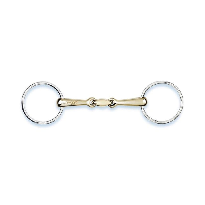 Stübben Gebiss 2224 Unterlegtrense/Wassertrense doppelt gebrochen 13,5 cm - 14 mm - Sweet Copper, 13