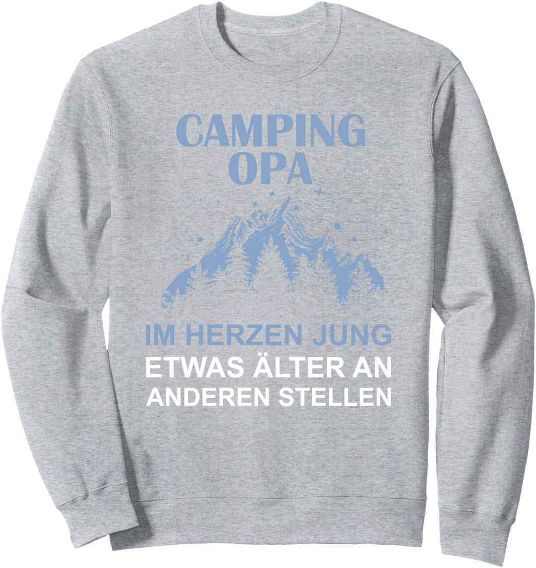 Lustiger Spruch Herren Camping Opa Sweatshirt