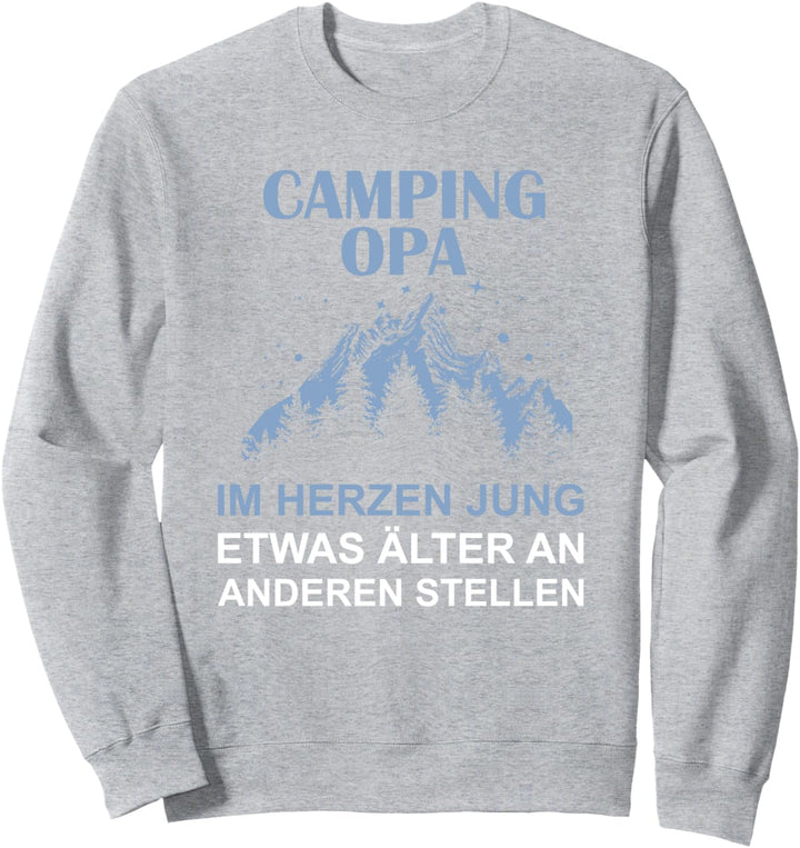 Lustiger Spruch Herren Camping Opa Sweatshirt