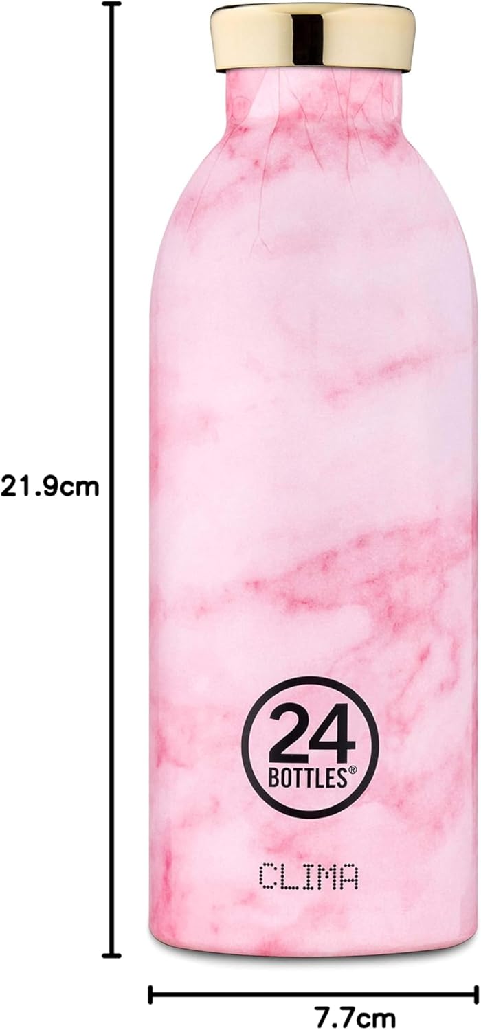 24 Bottles Clima, Trinkflasche aus Edelstahl, rosa, 500 ml 500 ml Marmo Rosa, 500 ml Marmo Rosa